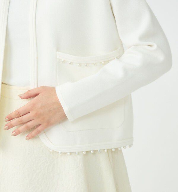 Ballsey「パンチングパール クルーネックカーディガン」|カーディガン|