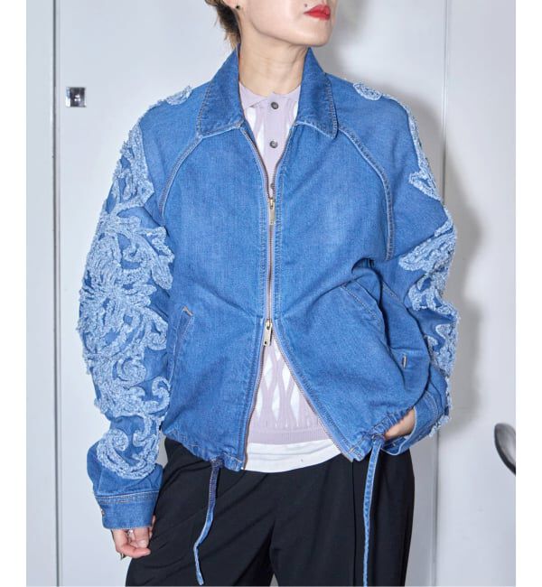  「TAAKK SCULPTURAL EMBROIDERY DENIMBLOUSON TA26SS-BL030：デニムブルゾン」|その他|