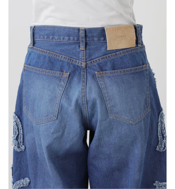  「TAAKK SCULPTURAL EMBROIDERY DENIM PANTS TA26SS-PT331：デニムパンツ」|デニム|