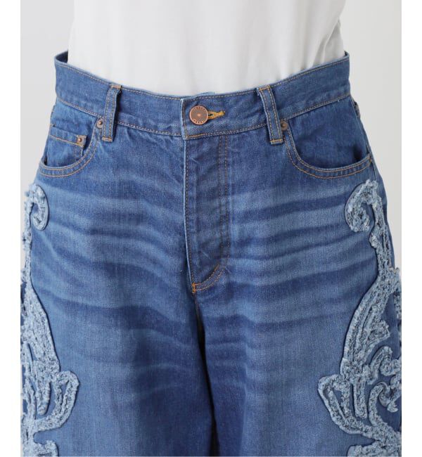  「TAAKK SCULPTURAL EMBROIDERY DENIM PANTS TA26SS-PT331：デニムパンツ」|デニム|