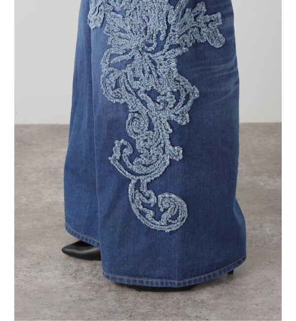  「TAAKK SCULPTURAL EMBROIDERY DENIM PANTS TA26SS-PT331：デニムパンツ」|デニム|
