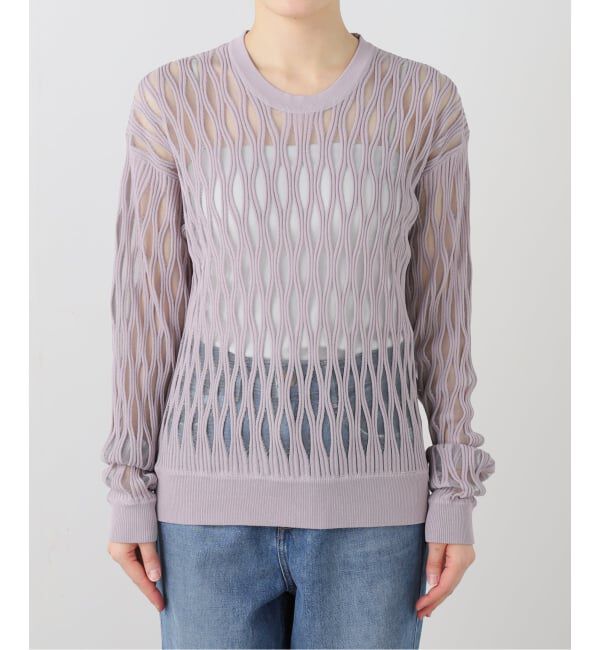  「TAAKK WAVEFORM MESH PULLOVER KNIT TA26SS-KN066：ニット」|ニット・セーター|