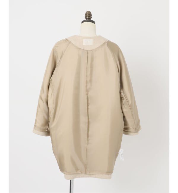 IENA「Super140 フォルムコート」|ノーカラーコート|