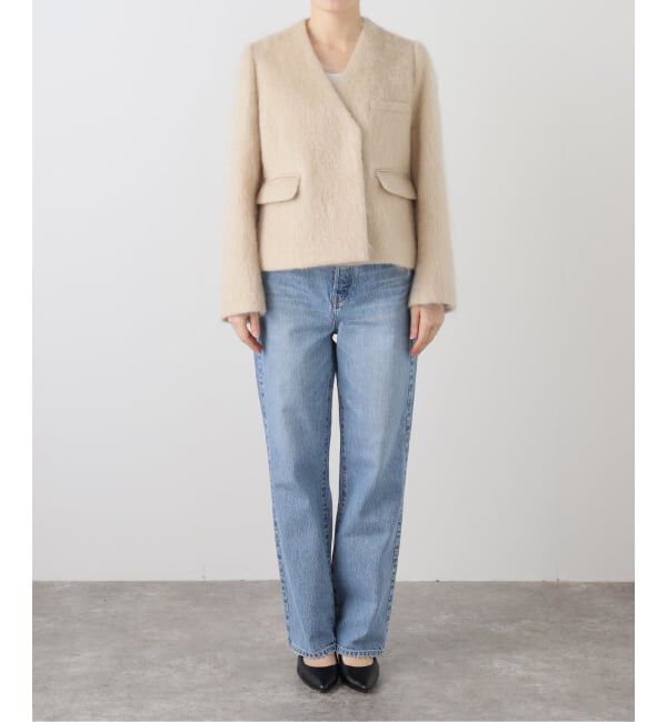 IENA「モヘヤMIXシャギー ショートコート」|その他|