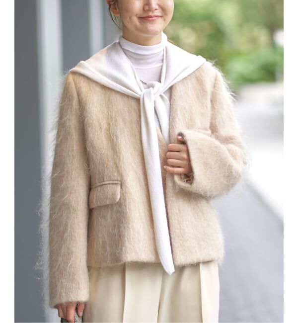 IENA「モヘヤMIXシャギー ショートコート」|その他|