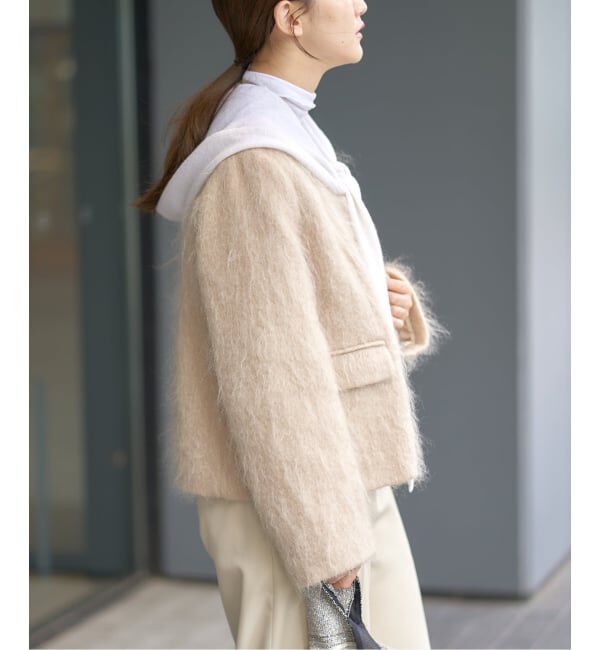 IENA「モヘヤMIXシャギー ショートコート」|その他|