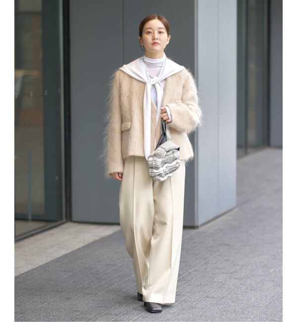 IENA「モヘヤMIXシャギー ショートコート」|その他|