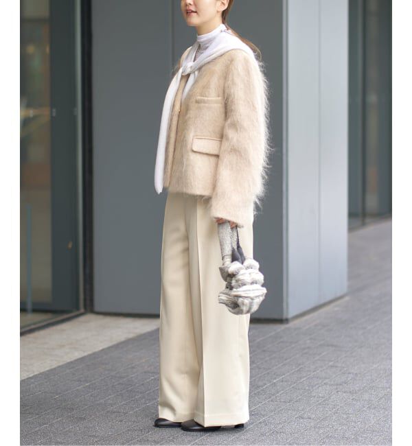 IENA「モヘヤMIXシャギー ショートコート」|その他|