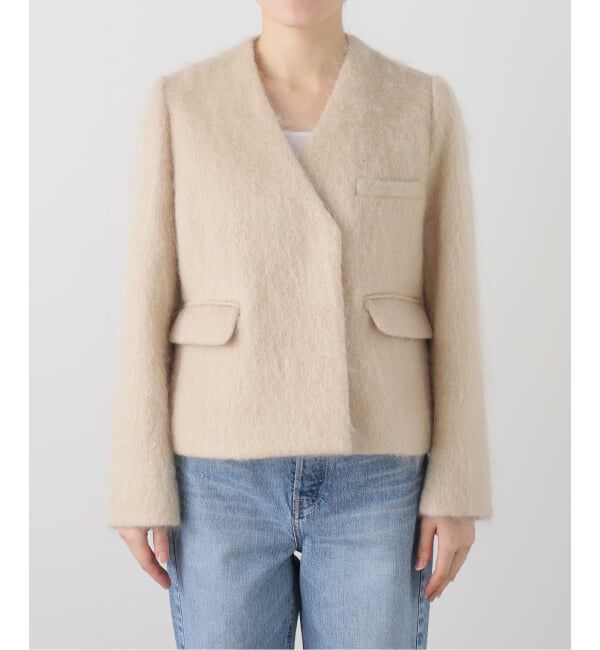 IENA「モヘヤMIXシャギー ショートコート」|その他|