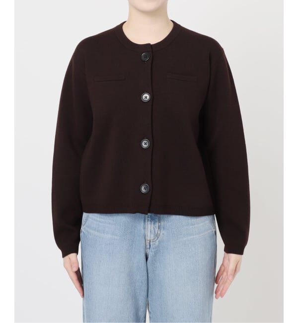 IENA「《追加2》スーパーファインスムースクルーカーディガン」|カーディガン|