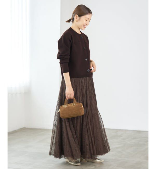 IENA「《追加2》スーパーファインスムースクルーカーディガン」|カーディガン|