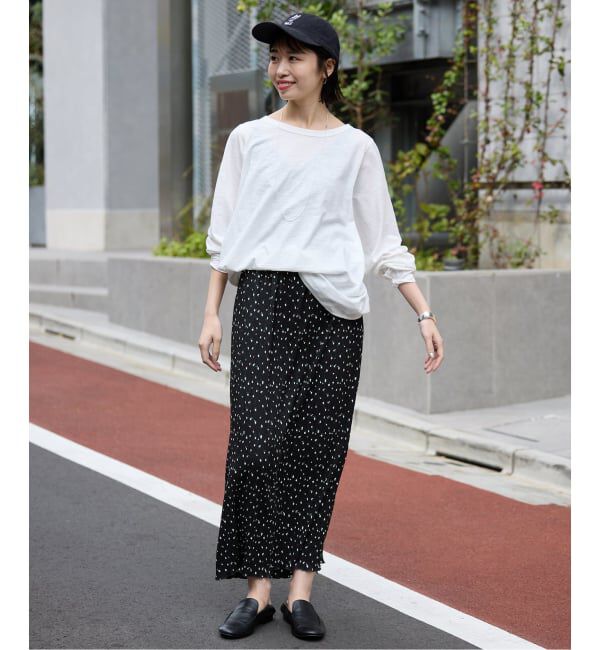 SLOBE IENA「flower pleats アイラインスカート」|スカート|