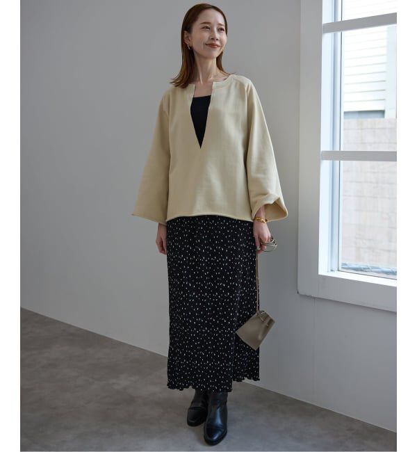 SLOBE IENA「flower pleats アイラインスカート」|スカート|