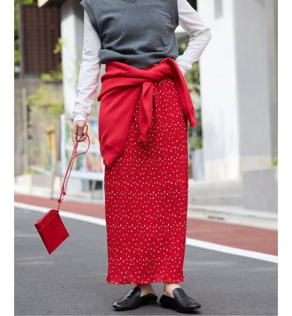 SLOBE IENA「flower pleats アイラインスカート」|スカート|