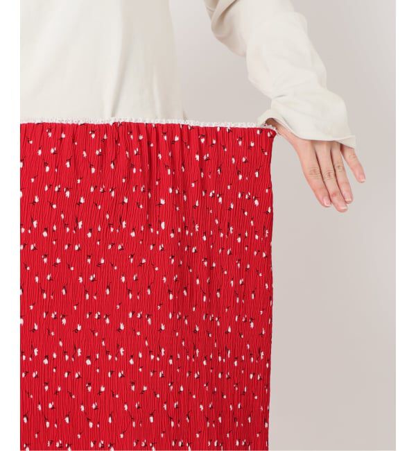 SLOBE IENA「flower pleats アイラインスカート」|スカート|