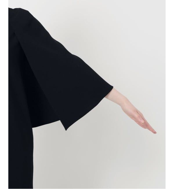 VERMEIL par iena「ACEPOLYバックサテンケープ風ワンピース」|ワンピース|