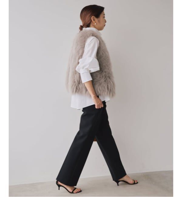 VERMEIL par iena「《追加3》ダブルクロスストレッチパンツ」|スラックス|