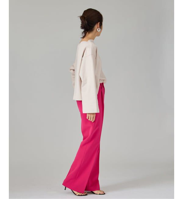 VERMEIL par iena「《追加3》ダブルクロスストレッチパンツ」|スラックス|