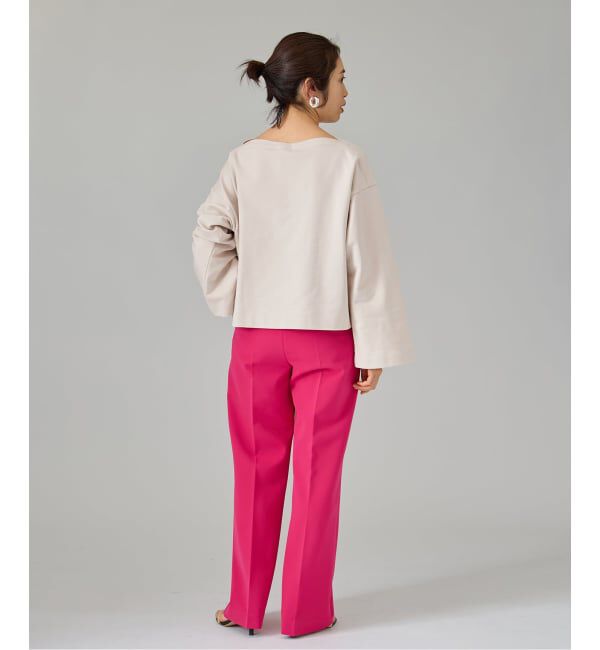 VERMEIL par iena「《追加3》ダブルクロスストレッチパンツ」|スラックス|