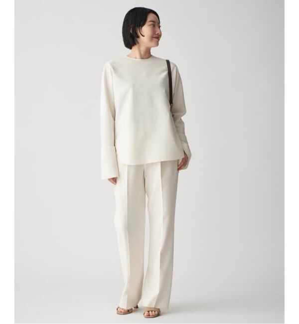 VERMEIL par iena「《追加3》ダブルクロスストレッチパンツ」|スラックス|