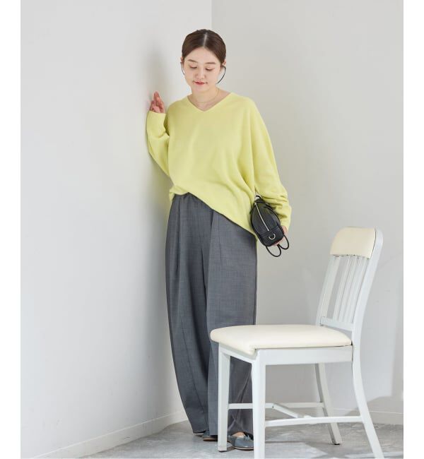 IENA「《追加4》Fineニュージーウール ニュアンス Vプルオーバー」|ニット・セーター|
