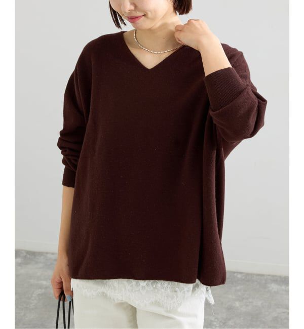 IENA「《追加4》Fineニュージーウール ニュアンス Vプルオーバー」|ニット・セーター|