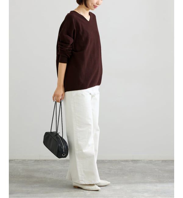 IENA「《追加4》Fineニュージーウール ニュアンス Vプルオーバー」|ニット・セーター|