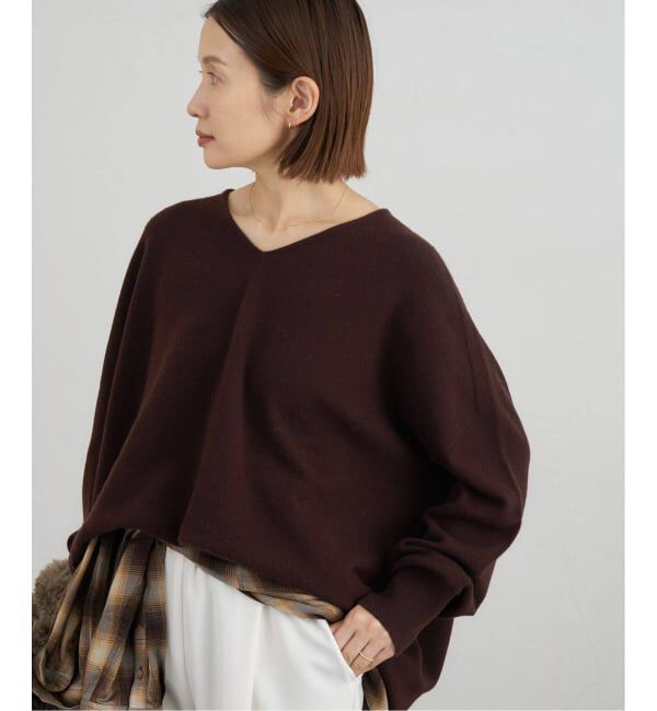 IENA「《追加4》Fineニュージーウール ニュアンス Vプルオーバー」|ニット・セーター|