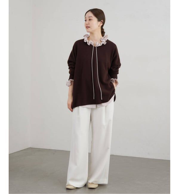 IENA「《追加4》Fineニュージーウール ニュアンス Vプルオーバー」|ニット・セーター|