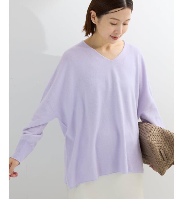 IENA「《追加4》Fineニュージーウール ニュアンス Vプルオーバー」|ニット・セーター|