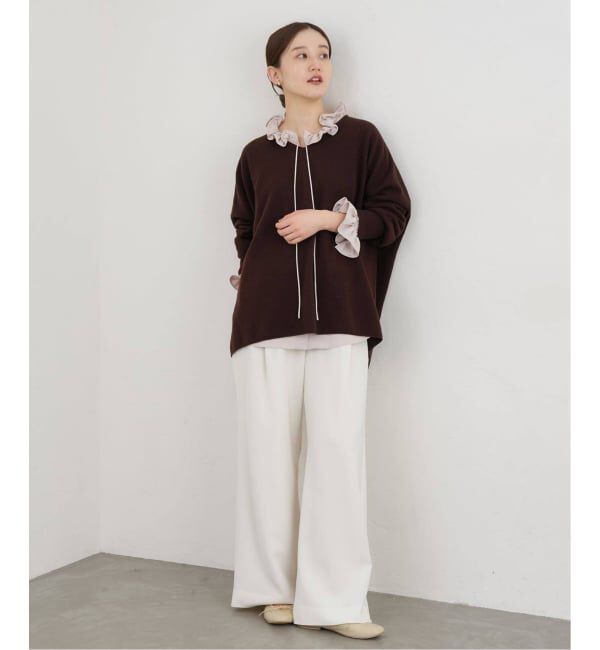 IENA「《追加4》Fineニュージーウール ニュアンス Vプルオーバー」|ニット・セーター|