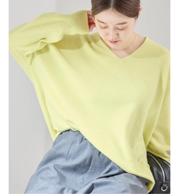 IENA「《追加4》Fineニュージーウール ニュアンス Vプルオーバー」|ニット・セーター|