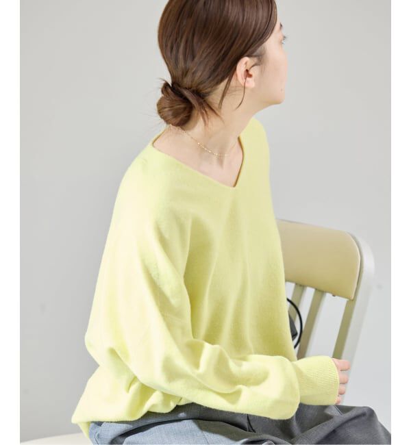 IENA「《追加4》Fineニュージーウール ニュアンス Vプルオーバー」|ニット・セーター|