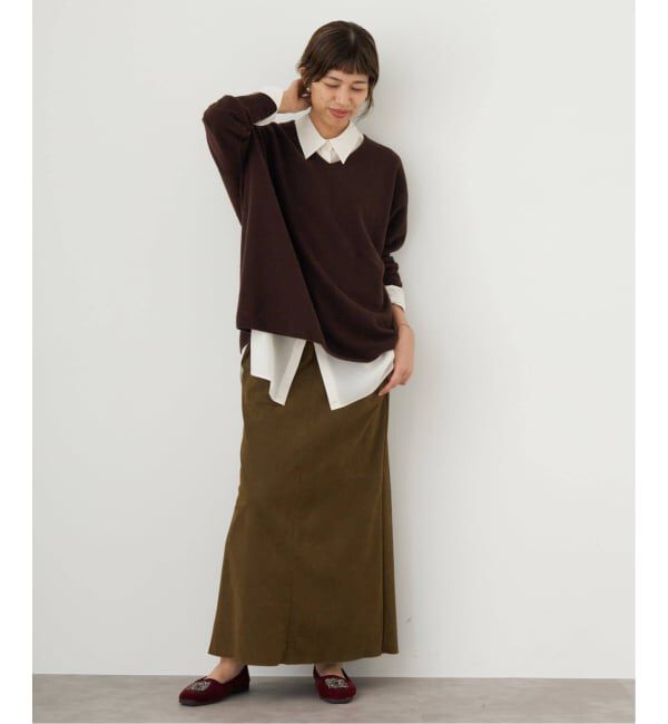 IENA「《追加4》Fineニュージーウール ニュアンス Vプルオーバー」|ニット・セーター|