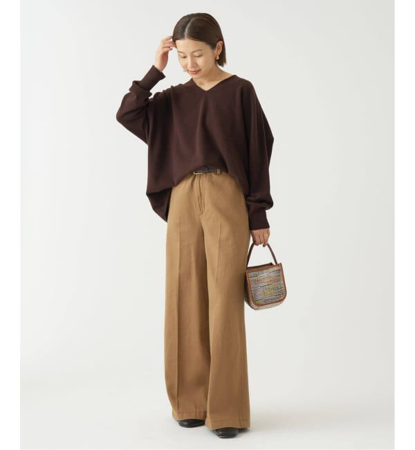 IENA「《追加4》Fineニュージーウール ニュアンス Vプルオーバー」|ニット・セーター|