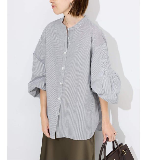 SLOBE IENA「《WEB限定/追加》ピンタックバルーンスリーブブラウス」|シャツ・ブラウス|