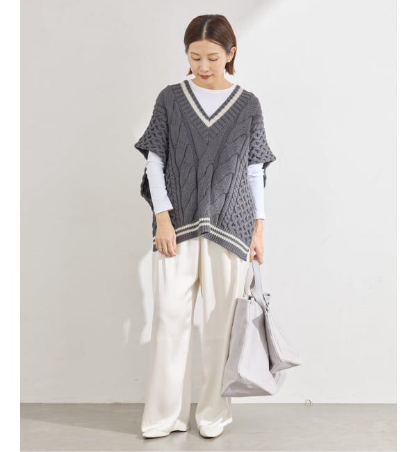 IENA「チルデンマントプルオーバー」|ニット・セーター|