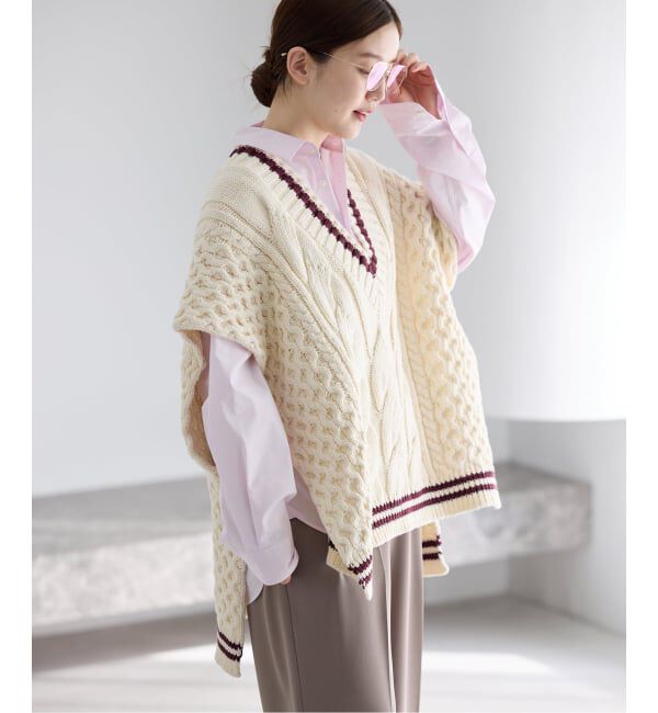 IENA「チルデンマントプルオーバー」|ニット・セーター|