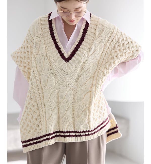 IENA「チルデンマントプルオーバー」|ニット・セーター|