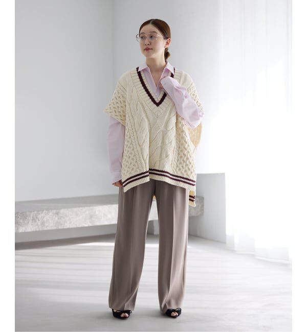 IENA「チルデンマントプルオーバー」|ニット・セーター|