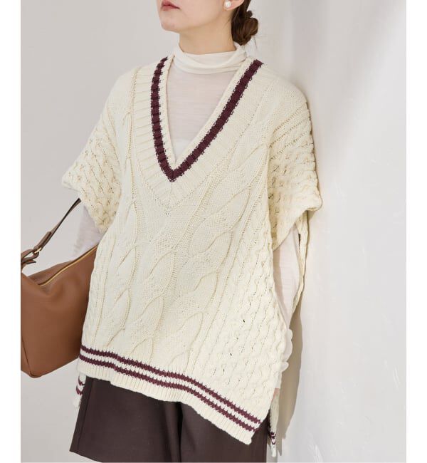 IENA「チルデンマントプルオーバー」|ニット・セーター|