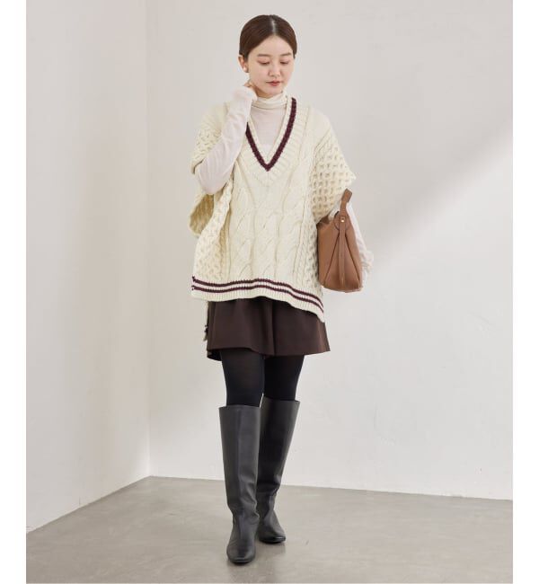 IENA「チルデンマントプルオーバー」|ニット・セーター|