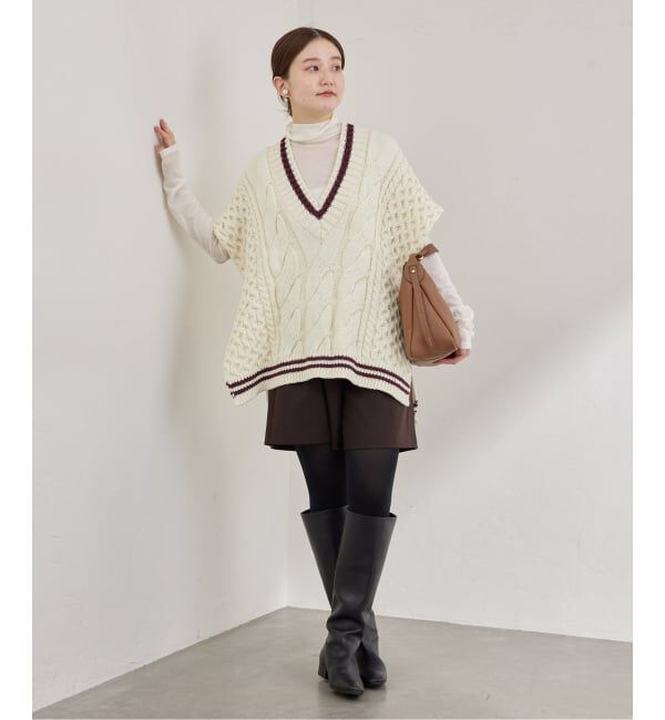 IENA「チルデンマントプルオーバー」|ニット・セーター|