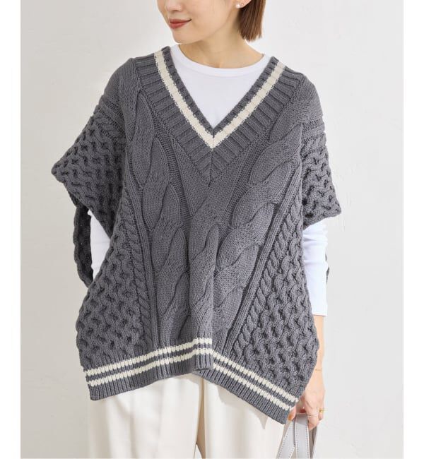 IENA「チルデンマントプルオーバー」|ニット・セーター|