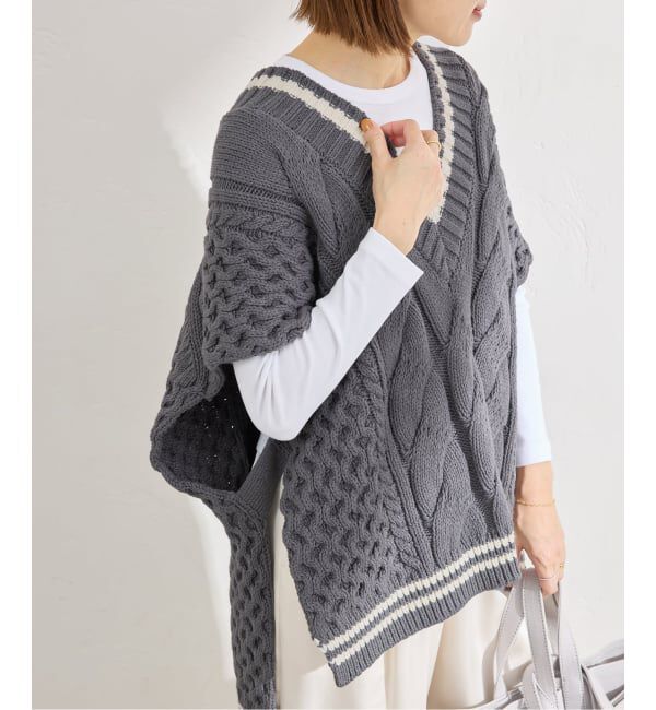 IENA「チルデンマントプルオーバー」|ニット・セーター|