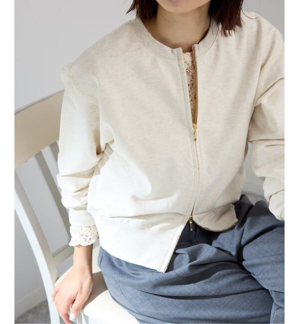 IENA「ジップオープン2WAYスウェットプルオーバー」|スウェット・ジャージ|