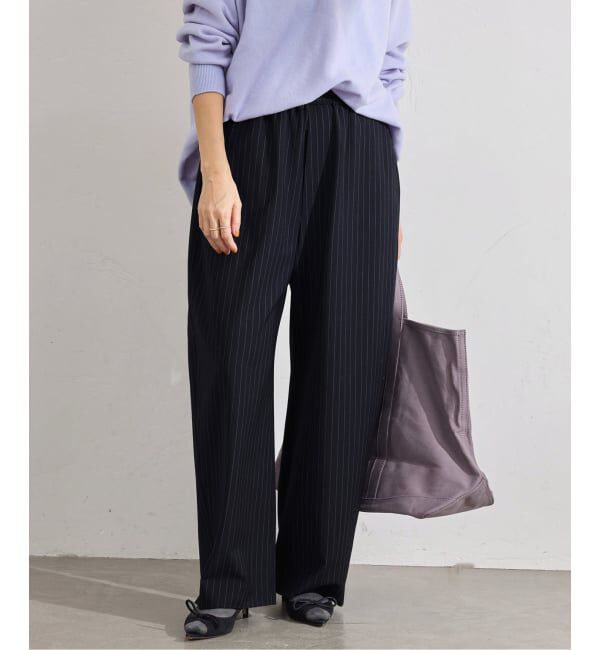 IENA「《追加》ウォッシャブルセミコクーンパンツ」|その他|ネイビー A