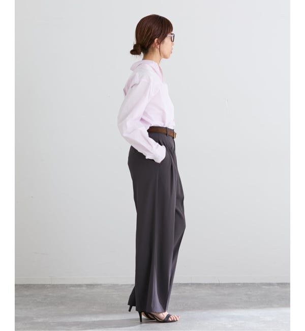 IENA「ウォッシャブル ジョーゼットスラックス」|スラックス|