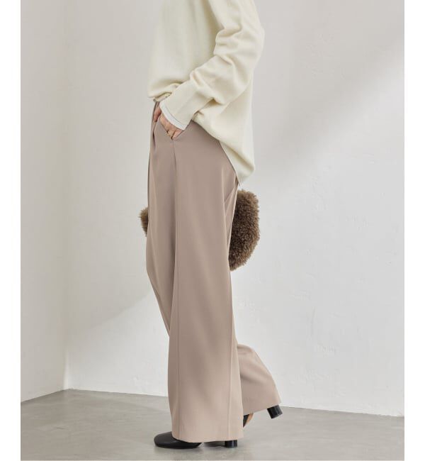 IENA「ウォッシャブル ジョーゼットスラックス」|スラックス|