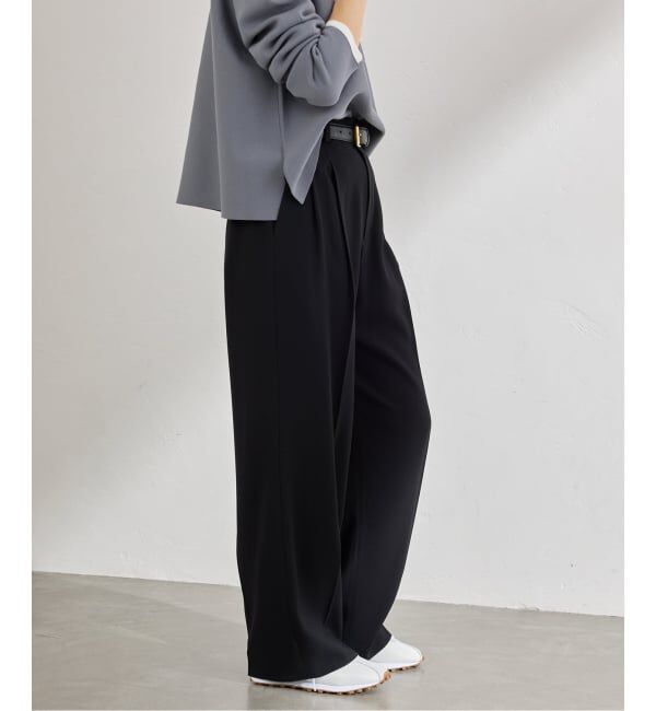 IENA「ウォッシャブル ジョーゼットスラックス」|スラックス|